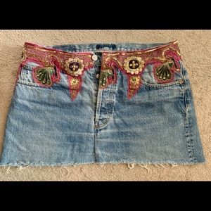 One of a Kind Jean Skirt